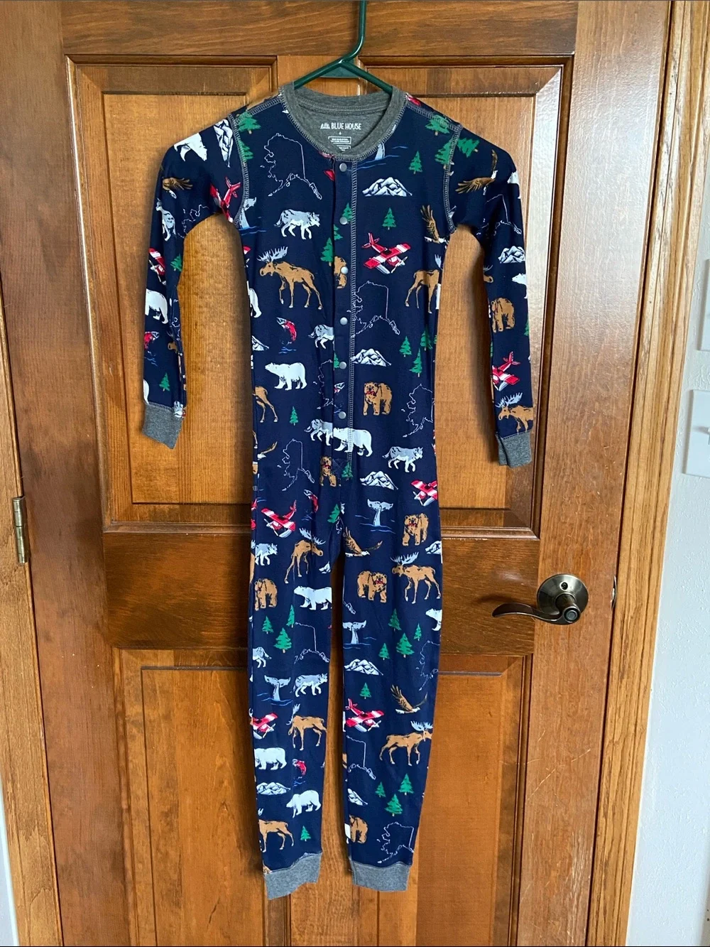 Little Blue House/Hatley kids' union one piece all-over wild print Size 6 kids